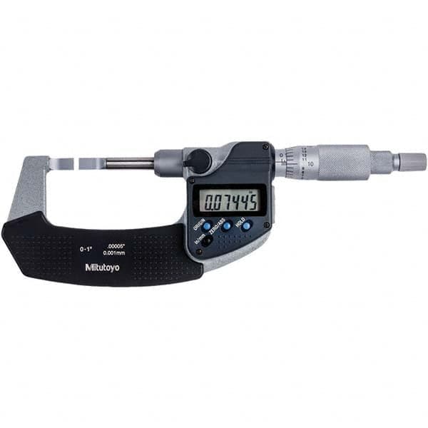 Mitutoyo - Blade Micrometers Operation Type: Electronic Minimum Measurement (Decimal Inch): 0 - Exact Industrial Supply