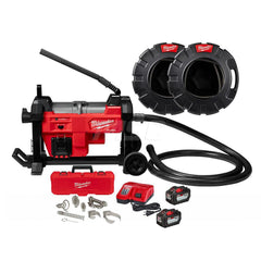 Electric & Gas Drain Cleaning Machines; For Minimum Pipe Size: 7/8; For Maximum Pipe Size: 1-1/4; Cable Length (Feet): 15; Number of Batteries Included: 1; Additional Information: POWERSTATE ™ Brushless Motor Delivers Power to Clear Roots 200ft