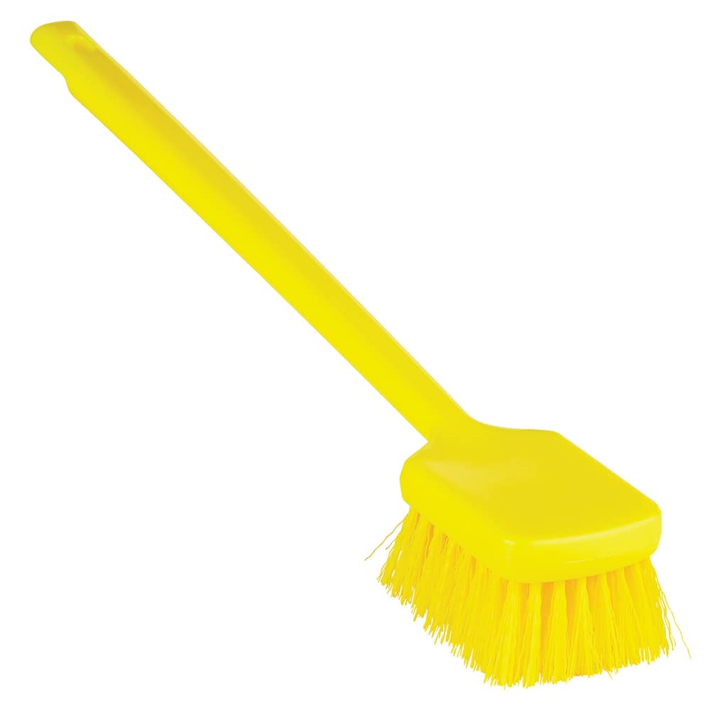 Scrub & Scouring Brushes; Type: Scrub Brush; Bristle Material: Polypropylene; Overall Length (Decimal Inch): 20.00000; Overall Length (Inch): 20; Block/Handle Material: Plastic; Color: Yellow; Flagged: No; Application: Foodservice; Food Processing; Brush