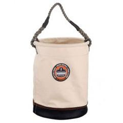 5730 WHT LEATHER BOTTOM BUCKET - Exact Industrial Supply