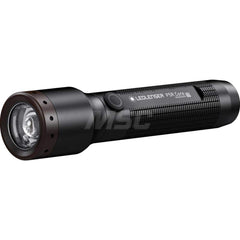 Aluminum Handheld Flashlight Flashlight 500 Lumens, LED Bulb, Black Body, Includes Rechargeable Battery, Magnetic Charging Cable & Hand Strap