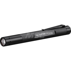Aluminum Penlight Flashlight 200 Lumens, White LED Bulb, Black Body, Includes (1) Battery Set, Pocket Clip & USB Cable