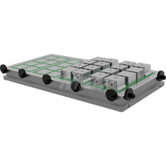 Electro-Permanent Magnetic Chucks; Shape: Rectangle; Length (Inch): 24; Width/Diameter (Inch): 12; Height (Inch): 2; Number of Poles: 32; Magnet Pole Type: Square; Pole Alignment: 2″ x 2″; Operating Frequency (Hz): 50/60; Clamping Force: 170 N/sq. cm