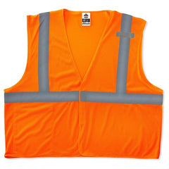 8210HL Econo Vest Orange L/ XL Hook & Loop Glowear - Exact Industrial Supply