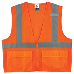 8220Z Standard Vest Orange L/ XL Zipper Glowear - Exact Industrial Supply