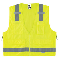 8250Z Glowear Surveyors Vest Lime L/Xl - Exact Industrial Supply