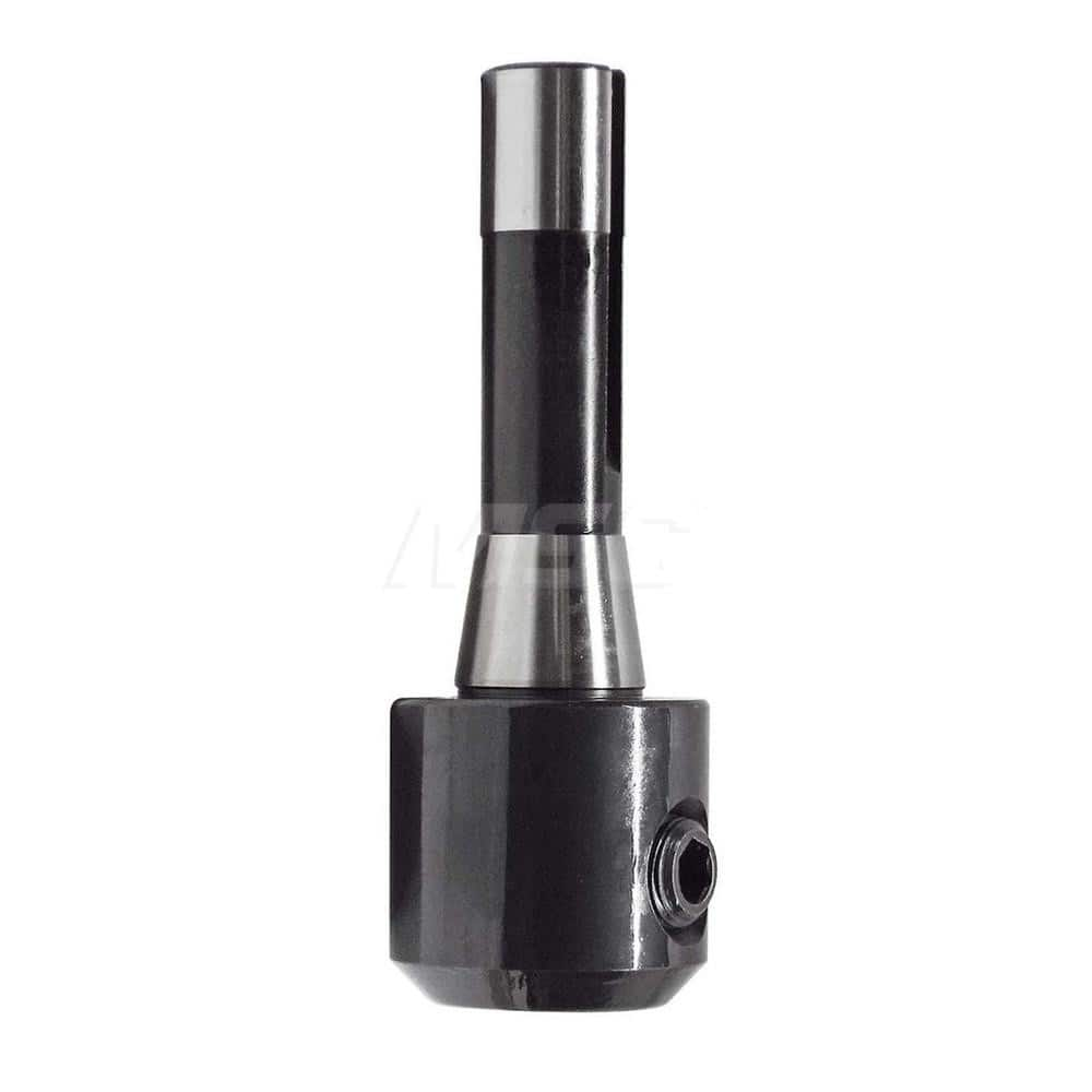 End Mill Holder: R8 Taper Shank, 1″ Hole 3.02″ Projection, 2.087″ Nose Dia, Through Coolant