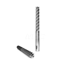 Square End Mill: 3/4'' Dia, 3'' LOC, 3/4'' Shank Dia, 6'' OAL, 5 Flutes, Solid Carbide Single End, Uncoated, Upcut Flute, 37 ° Helix, Centercutting, RH Cut, RH Flute, Series 2060