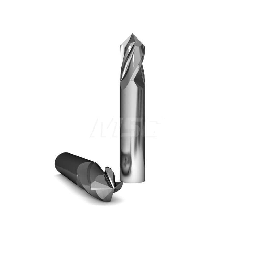 Chamfer Mill: 1″ Dia, 4 Flutes, Solid Carbide 3″ OAL, 1″ Shank Dia, Bright/Uncoated