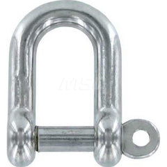 Shackle: Non-Removable Pin Stainless Steel, 3/16″ Pin Dia