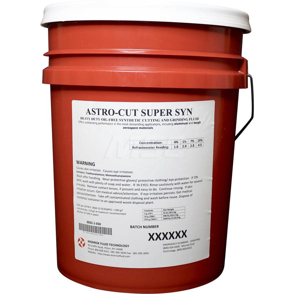Cutting & Grinding Fluid: 5 gal Bucket Use on Stainless Steel, Tool Steel & Alloy, Blue