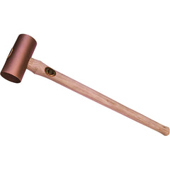 Osca - Non-Marring Hammers; Head Type: Cylindrical ; Head Material: Copper ; Handle Material: Wood ; Head Weight Range: 6 - 9.9 lbs. ; Face Diameter Range: 1" - Exact Industrial Supply