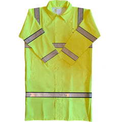 Louisiana Professional Wear - Rain & Chemical Wear; Garment Style: Coat ; Garment Type: Breathable; Hi-Visibility; Waterproof; Rain ; Material: Polyester/Polyurethane ; Size: Small ; Color: Fluorescent Yellow ; Certification Type: ANSI/ISEA 107-2015 Type - Exact Industrial Supply