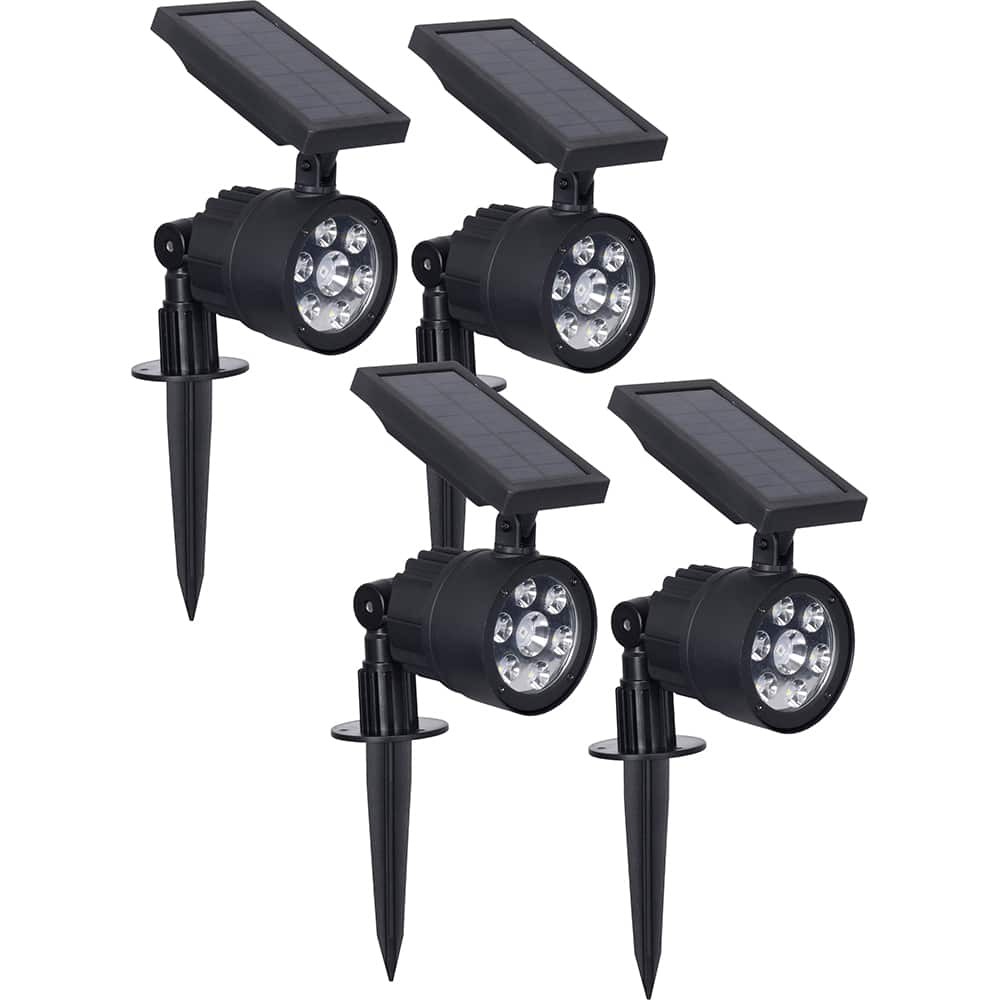 Westinghouse - Landscape Light Fixtures; Type of Fixture: Solar Spot Light ; Mounting Type: Ground; Wall ; Lamp Type: LED ; Housing Material: Plastic ; Housing Color: Black ; Wattage: 1.8 - Exact Industrial Supply
