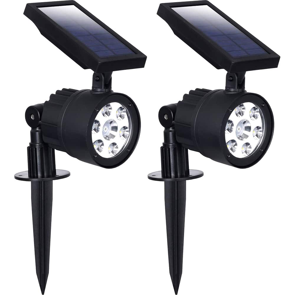 Westinghouse - Landscape Light Fixtures; Type of Fixture: Solar Spot Light ; Mounting Type: Ground; Wall ; Lamp Type: LED ; Housing Material: Plastic ; Housing Color: Black ; Wattage: 1.8 - Exact Industrial Supply