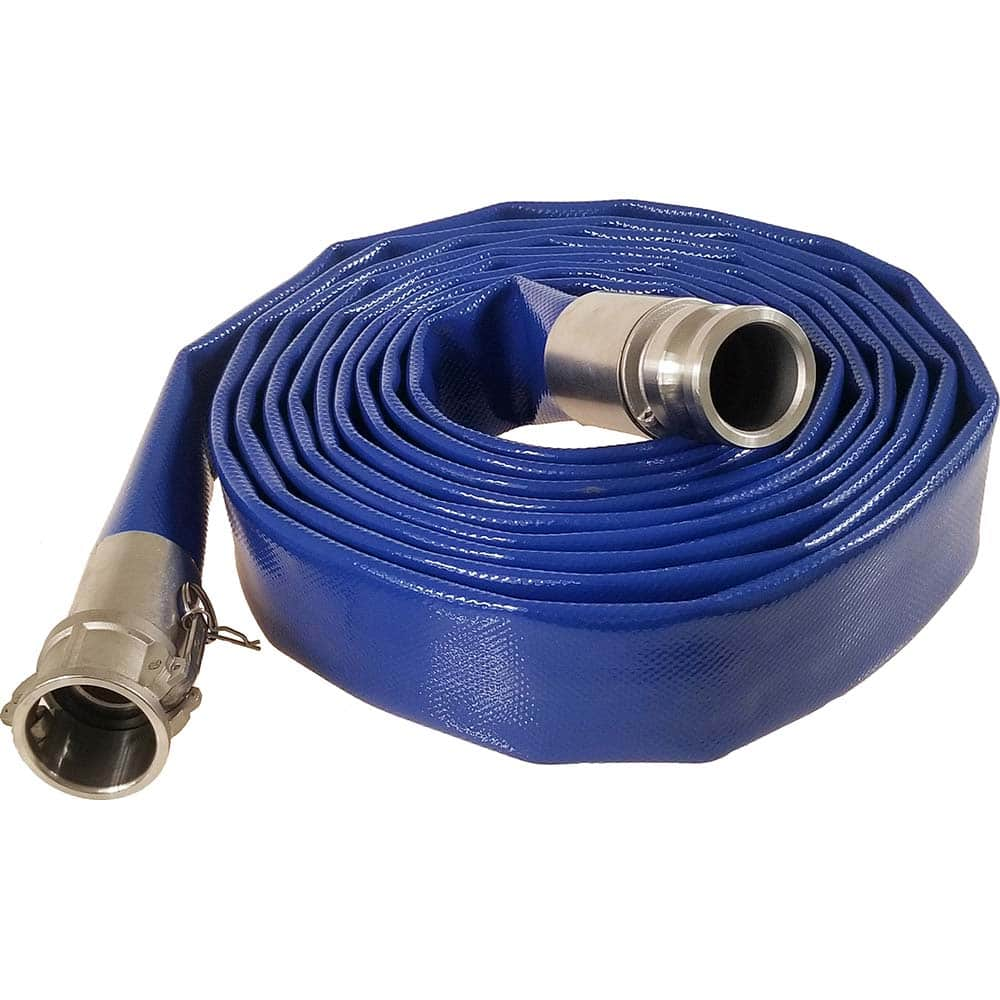 Kuriyama of America - Water & Discharge Hose; Inside Diameter (Inch): 3 ; Outside Diameter (Decimal Inch): 3.2450 ; Outside Diameter (Inch): 3-1/4 ; Color: Blue ; Working Pressure (psi): 240.000 ; Length (Feet): 25 - Exact Industrial Supply