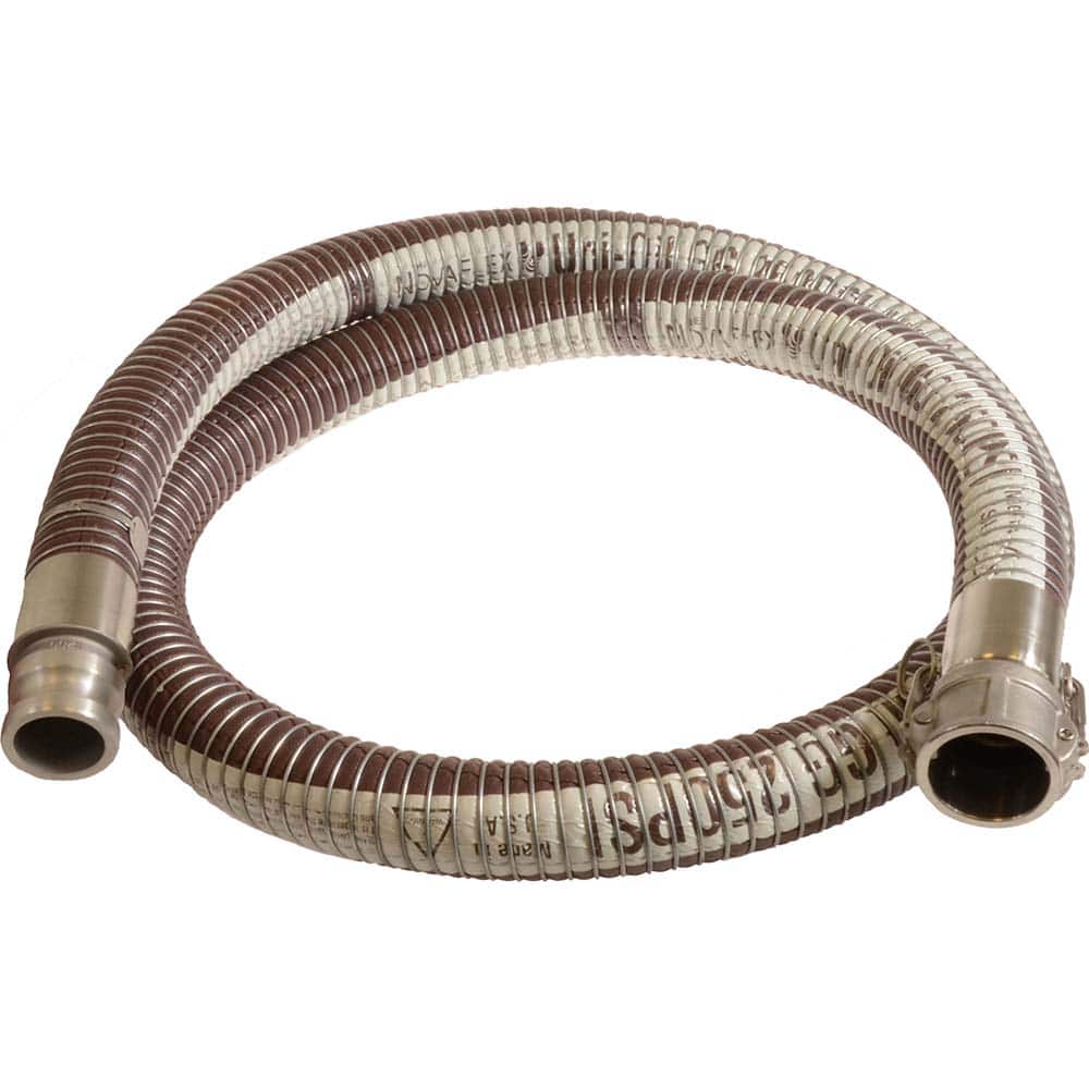 Novaflex - Chemical & Petroleum Hose; Inside Diameter (Inch): 2 ; Outside Diameter (Decimal Inch): 2.5000 ; Overall Length: 5 (Feet); Type: Chemical Handling Hose ; Connection Type: Cam and Groove ; Minimum Temperature (F): -40.000 - Exact Industrial Supply