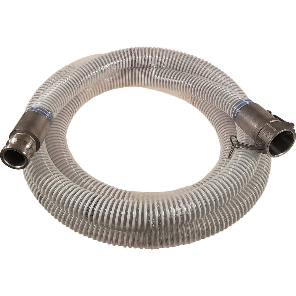 Kuriyama of America - Food & Beverage Hose; Inside Diameter (Inch): 2 ; Outside Diameter (Decimal Inch): 2.4000 ; Length (Feet): 20 ; Bend Radius (Inch): 4 ; Maximum Working Pressure (psi): 40.000 ; Vacuum Rating: 28 In. Hg; 24 In. Hg - Exact Industrial Supply