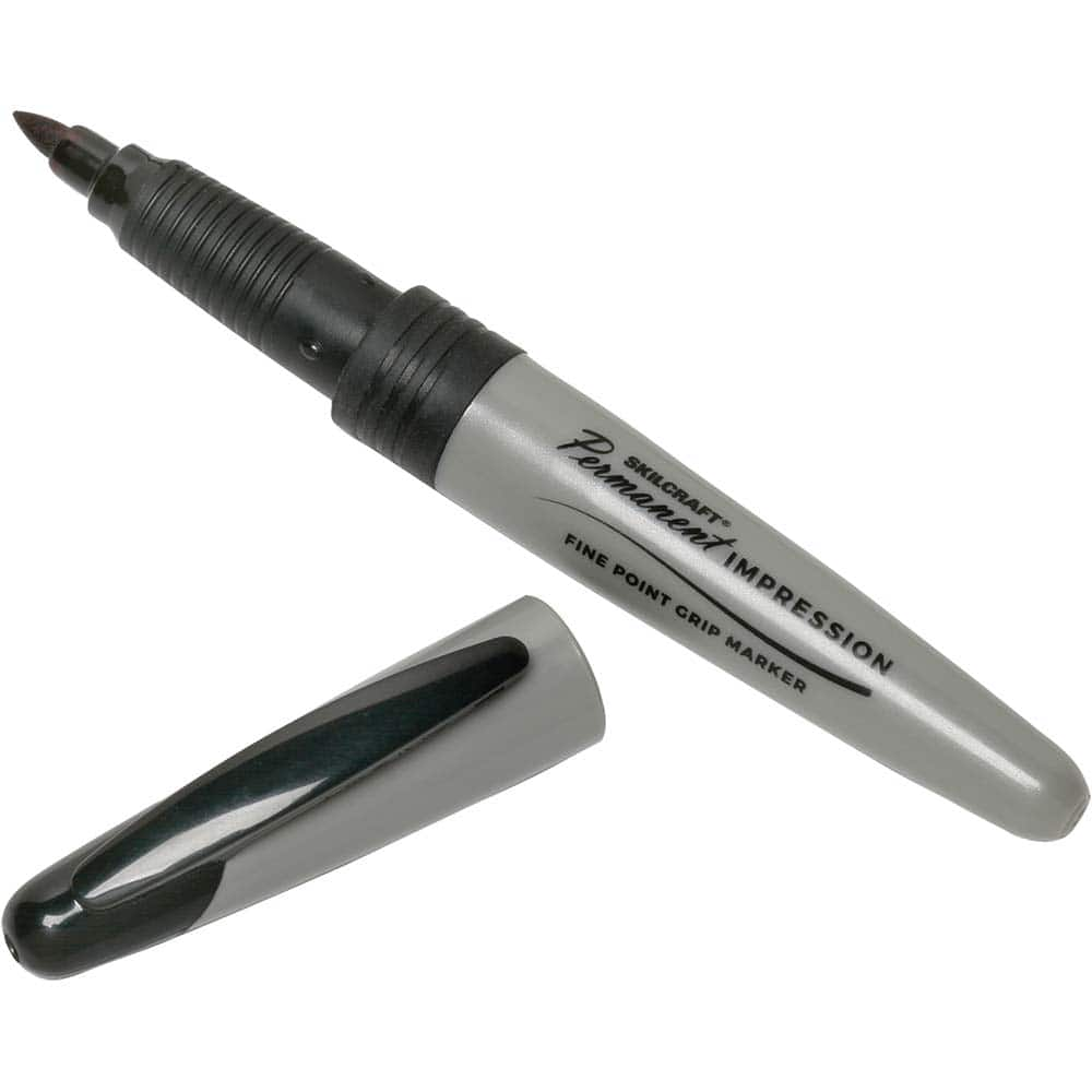 Ability One - Markers & Paintsticks; Type: Permanent Marker ; Color: Black ; Tip Type: Bullet ; Description: Permanent Fine Tip Markers ; Tip: Fine - Exact Industrial Supply