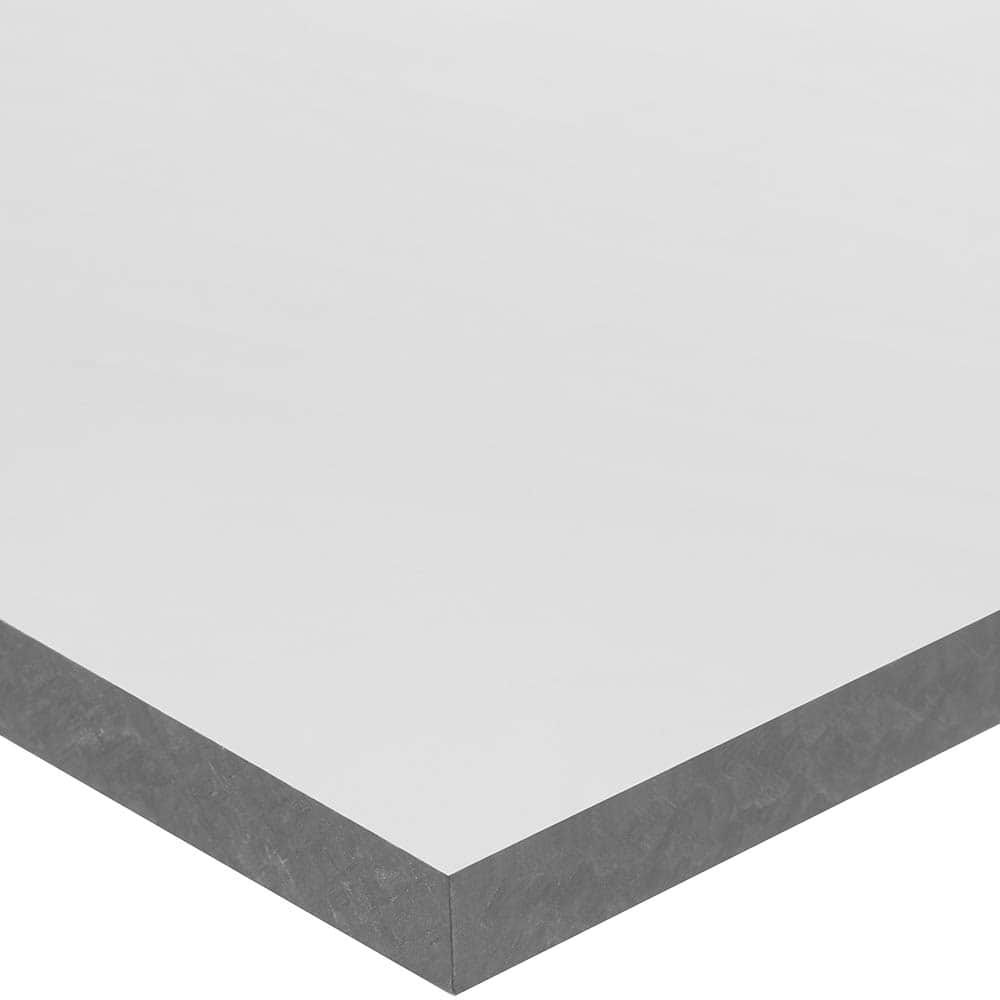 USA Sealing - Plastic Sheets; Material: PVC ; Thickness (Inch): 1/2 ; Length (Feet): 4 ; Tensile Strength (psi): 7250 ; Color: Gray ; Hardness: Rockwell R-110 - Exact Industrial Supply