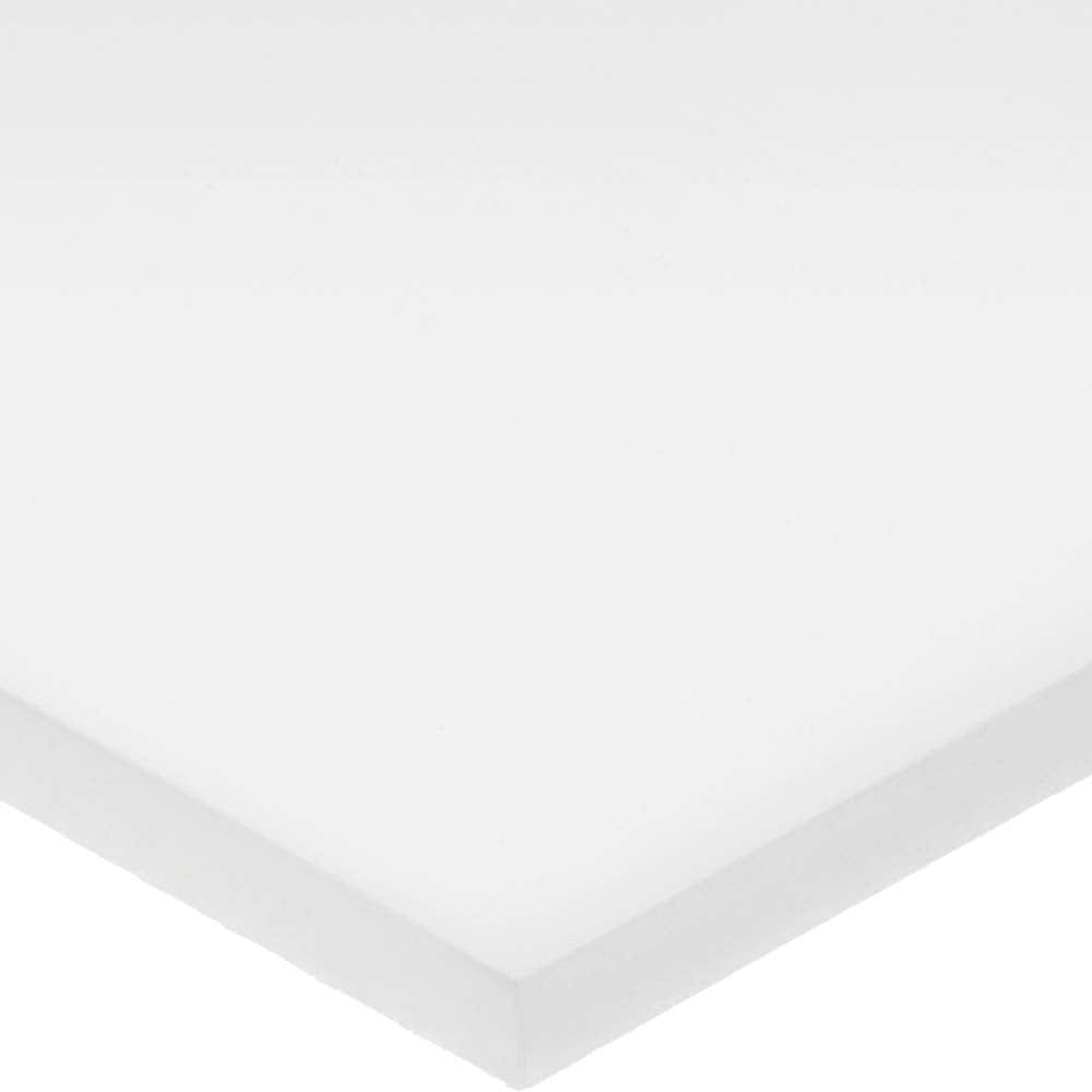 USA Sealing - Plastic Sheets; Material: HDPE ; Thickness (Inch): 1/2 ; Length (Feet): 4 ; Tensile Strength (psi): 4000 ; Color: White ; Hardness: 60D - Exact Industrial Supply