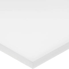 USA Sealing - Plastic Sheets; Material: HDPE ; Thickness (Inch): 1/2 ; Length (Feet): 4 ; Tensile Strength (psi): 4000 ; Color: White ; Hardness: 60D - Exact Industrial Supply