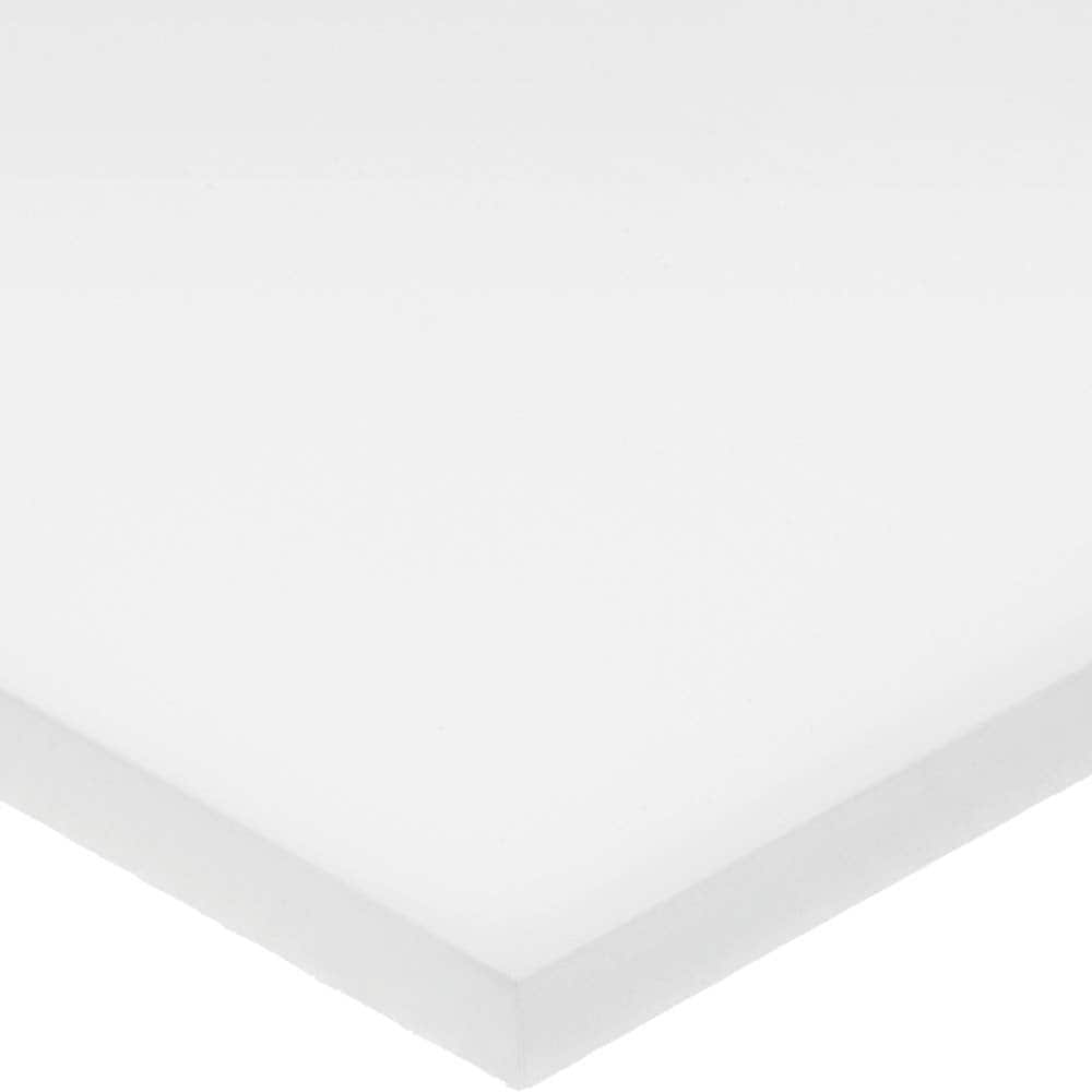 USA Sealing - Plastic Sheets; Material: HDPE ; Thickness (Inch): 1/4 ; Length (Feet): 3 ; Tensile Strength (psi): 4000 ; Color: White ; Hardness: 60D - Exact Industrial Supply