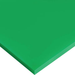 USA Sealing - Plastic Sheets; Material: Cast Acrylic ; Thickness (Inch): 3/16 ; Length (Feet): 4 ; Tensile Strength (psi): 10000 ; Color: Green ; Material Grade: Standard - Exact Industrial Supply