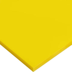 USA Sealing - Plastic Sheets; Material: Cast Acrylic ; Thickness (Inch): 1/8 ; Length (Feet): 8 ; Tensile Strength (psi): 10000 ; Color: Yellow ; Material Grade: Standard - Exact Industrial Supply