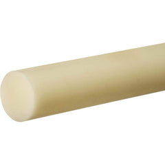 USA Sealing - Plastic Rods; Material: PTFE ; Diameter (Inch): 3-1/2 ; Length (Feet): 1 ; Hardness: 55D ; Color: Off-White ; Additional Information: Density: 0.076 lb/in?, Tensile Strength: 3500 psi, Temperature Rating: -350 to 500? F, Material Grade: Gla - Exact Industrial Supply