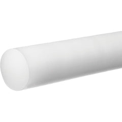 USA Sealing - Plastic Rods; Material: Acetal ; Diameter (Inch): 1-1/2 ; Length (Feet): 3 ; Hardness: Rockwell M-90 ; Color: White ; Additional Information: Density: 0.051 lb/in?, Tensile Strength: 8500 psi, Temperature Rating : -20 to 180? F, Impact Stre - Exact Industrial Supply