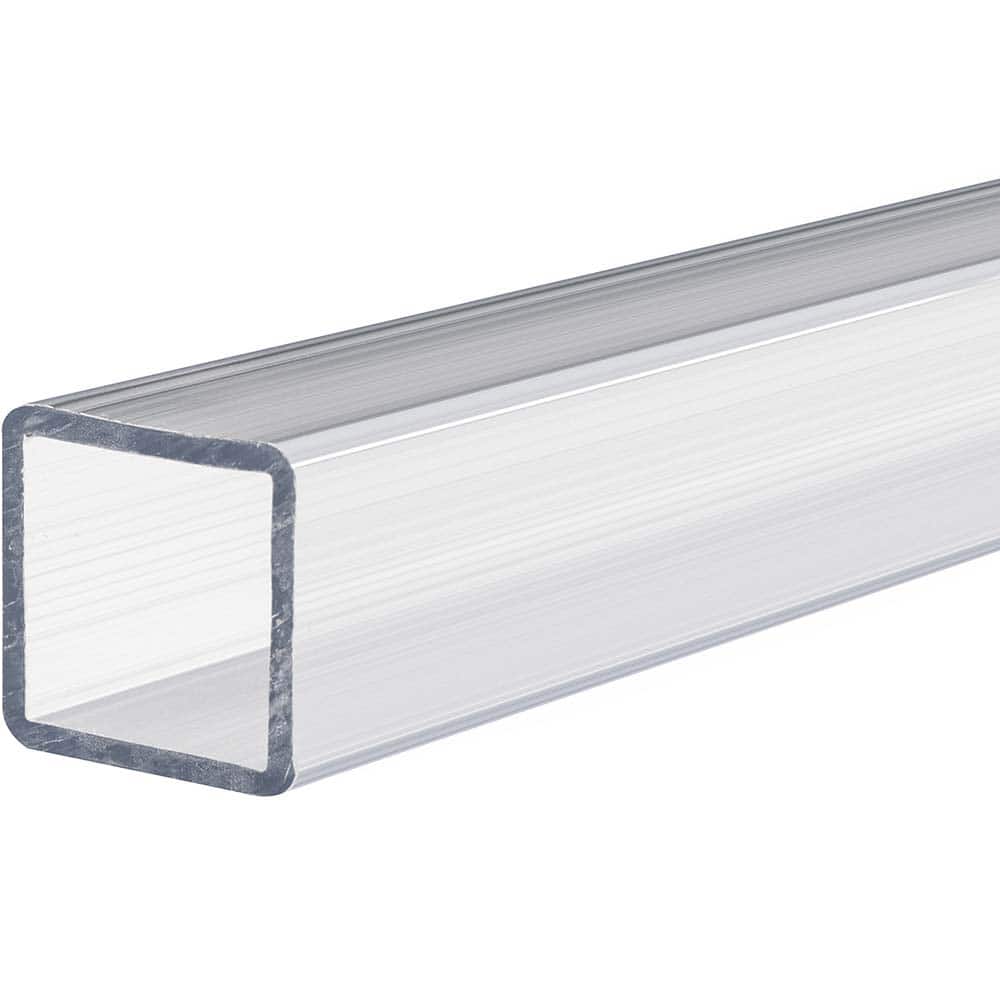 USA Sealing - Plastic Tubes; Material: Polycarbonate ; Maximum Length (Inch): 24 ; Wall Thickness (Decimal Inch): 0.0620 ; Color: Clear ; Shape: Rectangular ; Additional Information: Outside Height: 3/4 in, Tensile Strength: 9700 psi, Minimum Temperature - Exact Industrial Supply