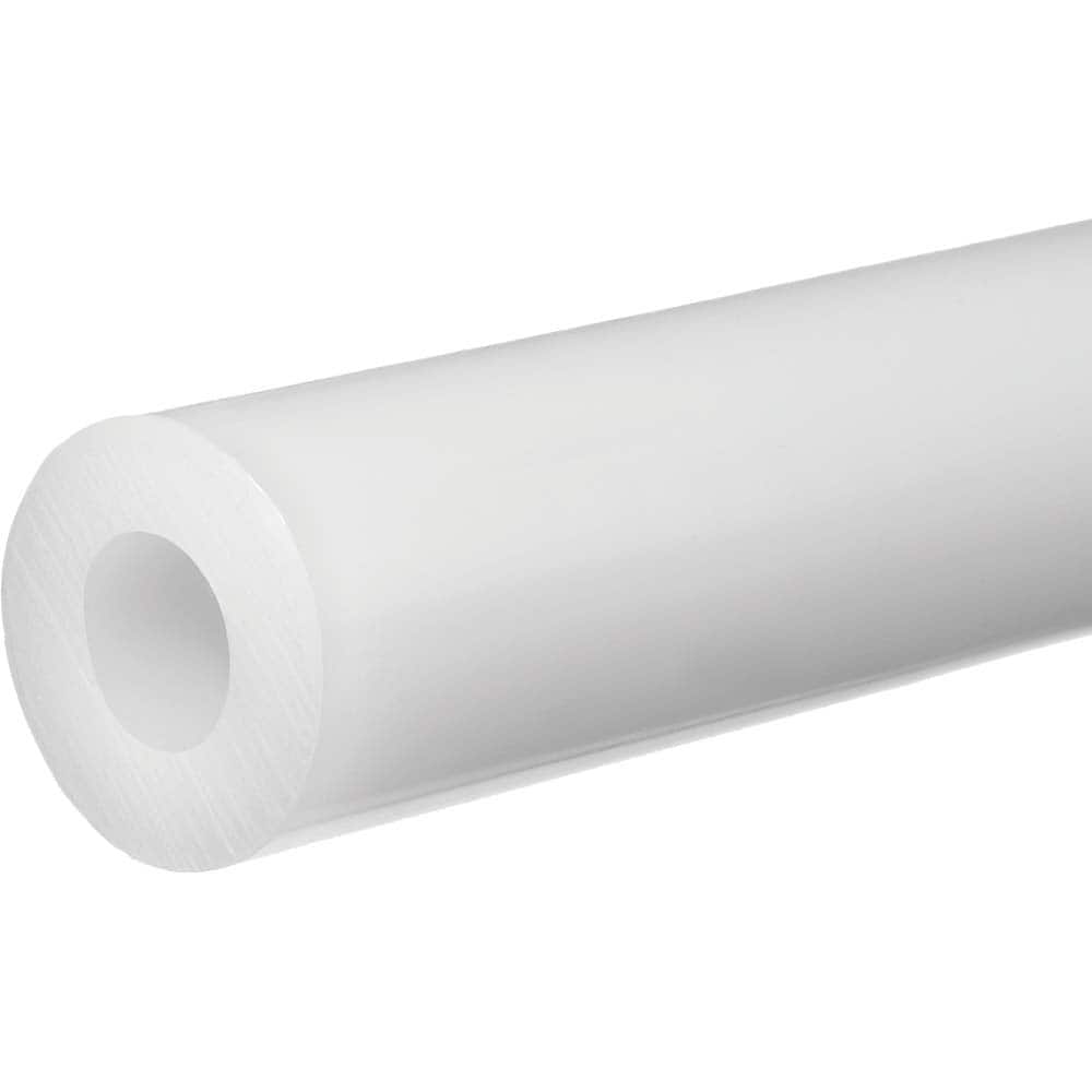 USA Sealing - Plastic Tubes; Material: PTFE ; Inside Diameter (Inch): 3/4 ; Maximum Length (Inch): 24 ; Wall Thickness (Inch): 3/8 ; Color: White ; Shape: Round - Exact Industrial Supply