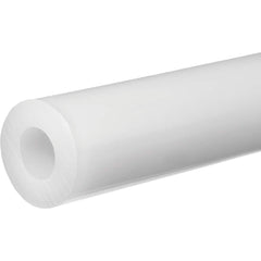 USA Sealing - Plastic Tubes; Material: PTFE ; Inside Diameter (Inch): 1 ; Maximum Length (Inch): 72 ; Wall Thickness (Inch): 3/16 ; Color: White ; Shape: Round - Exact Industrial Supply
