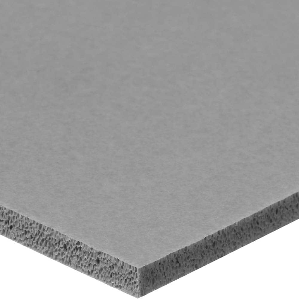 USA Sealing - Rubber & Foam Sheets; Material: Silicone ; Thickness (Inch): 3/8 ; Hardness: Medium ; Width (Inch): 12.0000 ; Length (Inch): 24 ; Color: Gray - Exact Industrial Supply