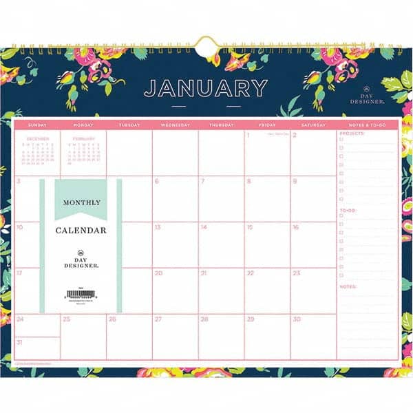 Blue Sky - Note Pads, Writing Pads & Notebooks Writing Pads & Notebook Type: Wall Calendar Size: 15 x 12 - Exact Industrial Supply