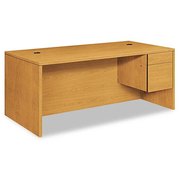 Hon - Office Desks Type: Single Pedestal w/Right Hand Return Center Draw: No - Exact Industrial Supply