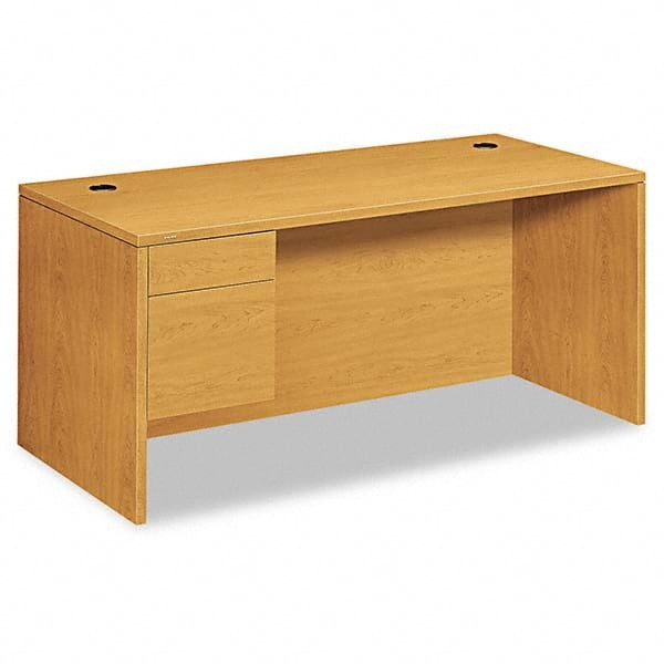 Hon - Office Desks Type: Single Pedestal Desk Center Draw: No - Exact Industrial Supply