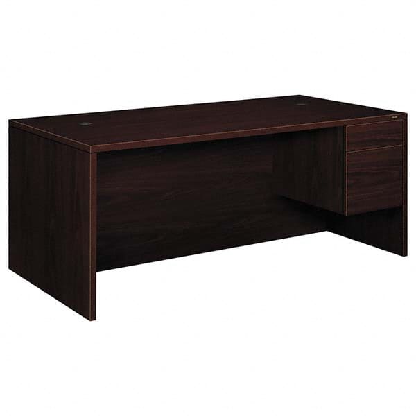 Hon - Office Desks Type: Single Pedestal w/Right Hand Return Center Draw: No - Exact Industrial Supply