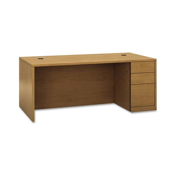 Hon - Office Desks Type: Single Pedestal w/Right Hand Return Center Draw: No - Exact Industrial Supply