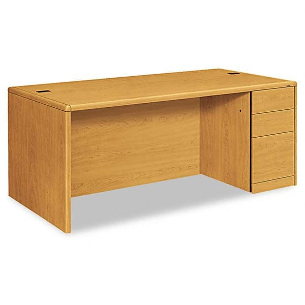 Hon - Office Desks Type: Single Pedestal w/Right Hand Return Center Draw: No - Exact Industrial Supply