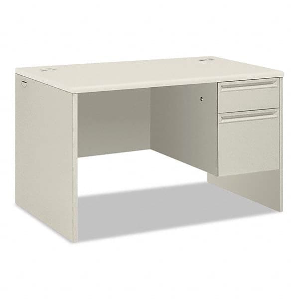 Hon - Office Desks Type: Single Pedestal w/Right Hand Return Center Draw: No - Exact Industrial Supply