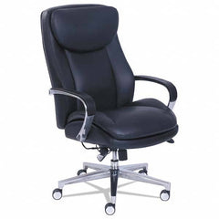 La-Z-Boy - 46-1/2" High Executive High Back Leather Chair - Exact Industrial Supply