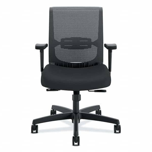 Task Chair: Fabric, Black Swivel