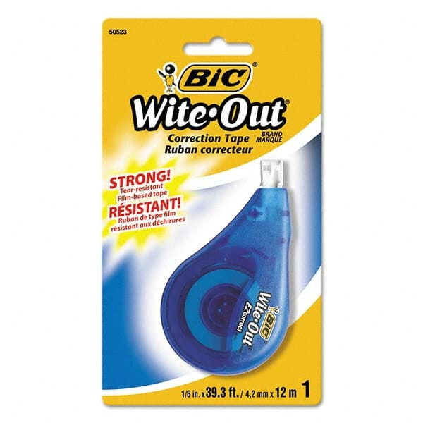 Bic - Correction Fluid & Tape Type: Correction Tape Non-Refillable Tape Size: 1/6 x 472" - Exact Industrial Supply