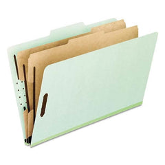 Pendaflex - File Folders, Expansion Folders & Hanging Files Folder/File Type: Classification Folders with Tob Tab Fastener Color: Green - Exact Industrial Supply