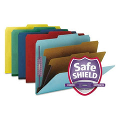 SMEAD - File Folders, Expansion Folders & Hanging Files Folder/File Type: Classification Folders with Tob Tab Fastener Color: Multi-Color - Exact Industrial Supply