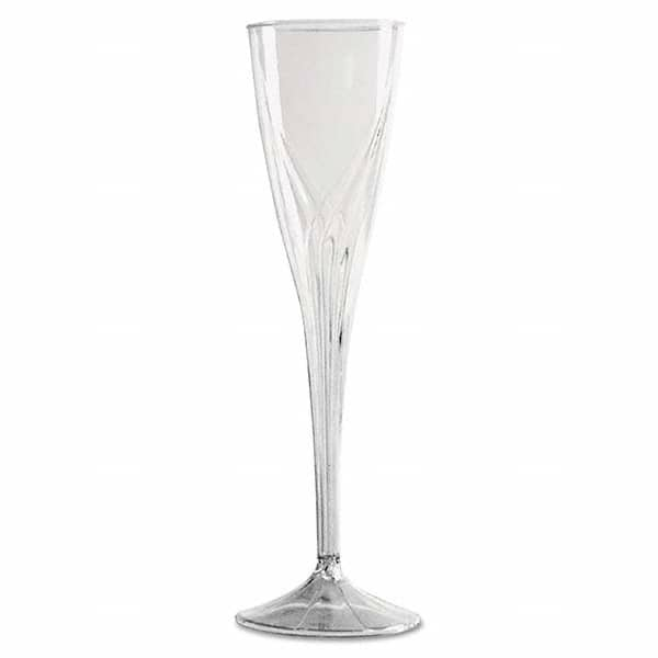 WNA - Classicware One-Piece Champagne Flutes, 5 oz, Clear, Plastic, 10/Pack - Exact Industrial Supply