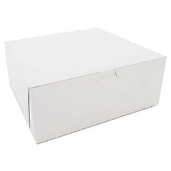 SCT - Bakery Boxes, White, Kraft, 10W x 10D x 4H - Exact Industrial Supply