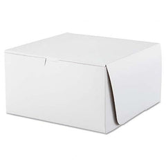 Tuck-Top Bakery Boxes, 10w x 10d x 5 1/2h, White, 100/Carton White